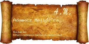 Adamecz Melióra névjegykártya